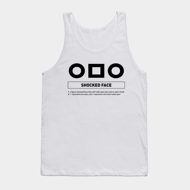 ㅇㅁㅇ Shocked Face in Korean Slang Emoticon Tank Top by SIMKUNG